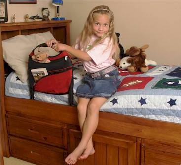 Portable Children's Bed Rail With Organizer Pouch ST5050