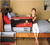 Fold Down Safety Bed Rail with Organizer Pouch