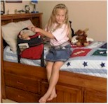 Portable Children's Bed Rail With Organizer Pouch